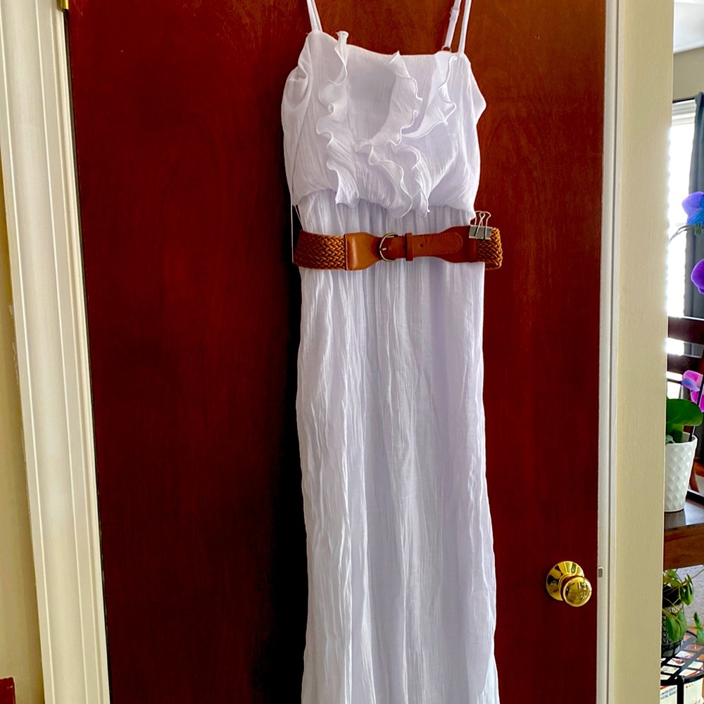 Ladies Iz Byer long white dress so small